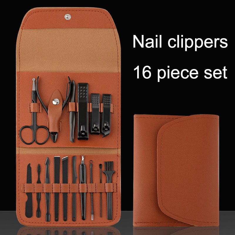 Nail clipper set, nail tools, nail clippers, men's carbon steel nail clippers, ear tips, decorative foot combinations