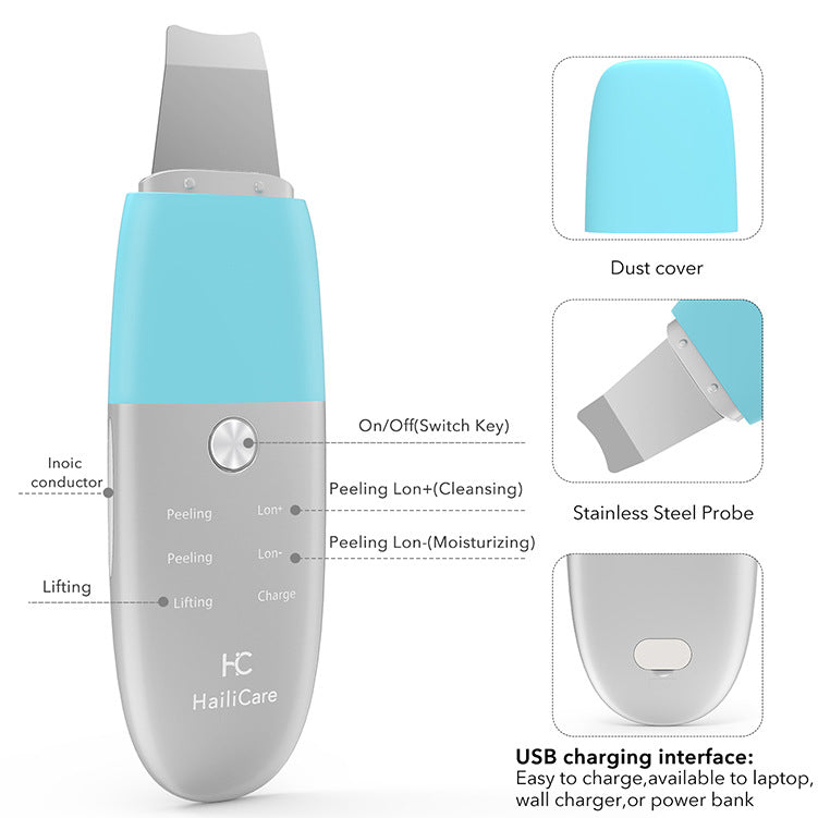 HailiCare Ultrasonic Peeling Machine Cleans The Skin And Removes Blackheads And Horny Beauty Instrument